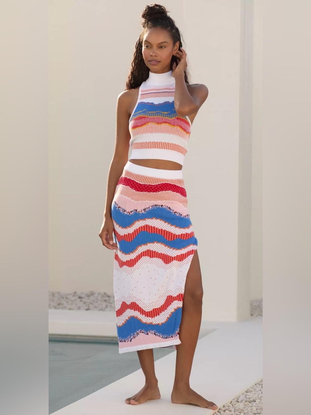 By Anthropologie Knit Midi Skirt